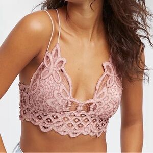 Intimately Free People Adella Longline Pale Pink Bralette Large